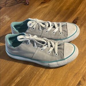 Kids Gray Converse Canvas Sneakers